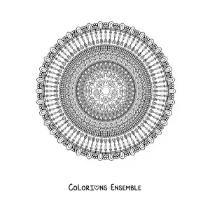 Mandala circulaire difficile à colorier