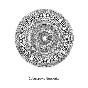 Mandala circulaire difficile à colorier