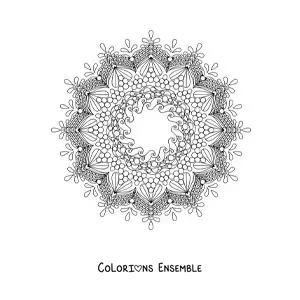 Mandala difficile à colorier