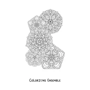 Image à colorier de mandalas dans le style Zentangle