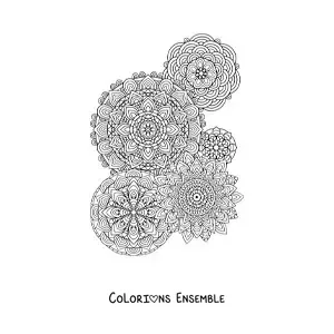 Image à colorier de mandalas dans le style Zentangle