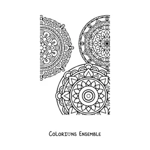 Image à colorier de mandalas dans le style Zentangle