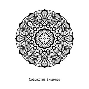 Image à colorier d'un mandala dans le style Zentangle
