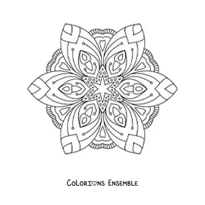 Mandala floral à colorier