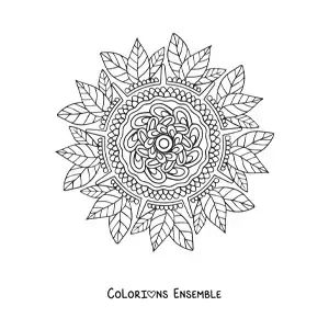 Mandala floral à colorier