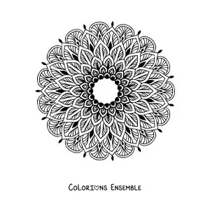 Mandala floral à colorier