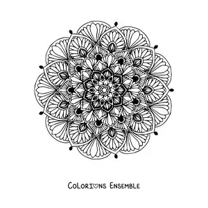 Mandala floral à colorier