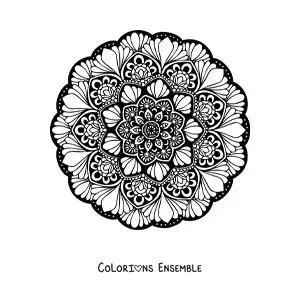 Mandala floral à colorier