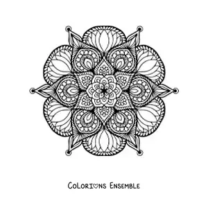 Mandala floral à colorier