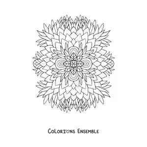 Mandala floral à colorier