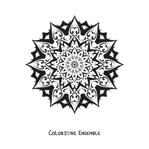 Image à colorier d’un mandala abstrait tout simple