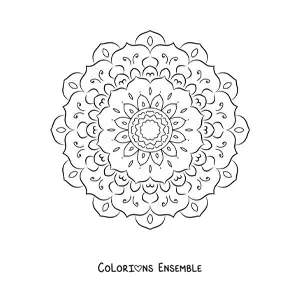 Image à colorier d’un mandala abstrait tout simple