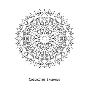 Image à colorier d’un mandala abstrait