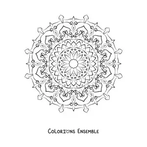 Image à colorier d’un mandala abstrait
