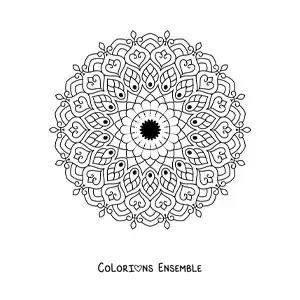 Image à colorier d’un mandala abstrait