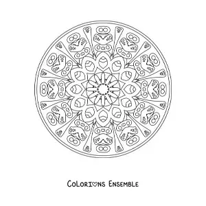 Image à colorier d’un mandala abstrait