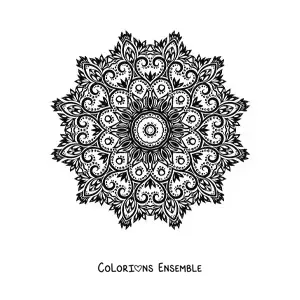 Image à colorier d’un mandala abstrait