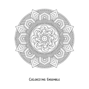 Image à colorier d’un mandala abstrait