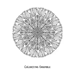 Image à colorier d’un mandala abstrait