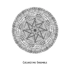 Image à colorier d'un mandala abstrait dans le style Zentangle