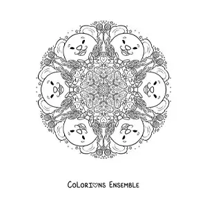 Image à colorier d’un mandala de koalas pour les enfants de l’école primaire