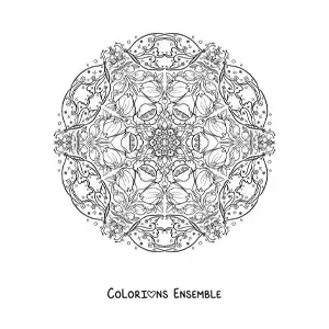 Coloriage d'un mandala de papillons pour les enfants
