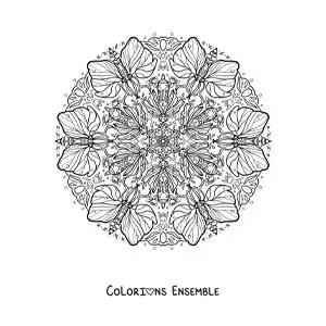 Coloriage d'un mandala d'insectes pour les enfants