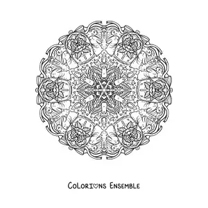 Coloriage d'un mandala de lapins pour Halloween destiné aux enfants