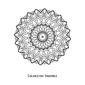 Coloriage d'un mandala pour les personnes âgées