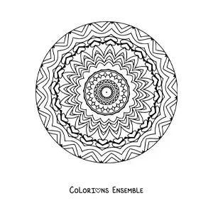 Coloriage d'un mandala pour les personnes âgées