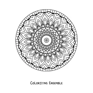 Coloriage d'un mandala pour les personnes âgées