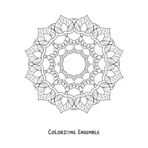 Coloriage d'un mandala pour les personnes âgées