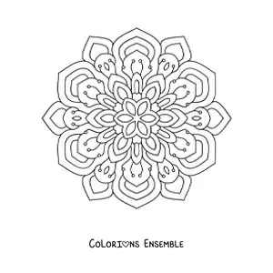Coloriage d'un mandala pour les personnes âgées