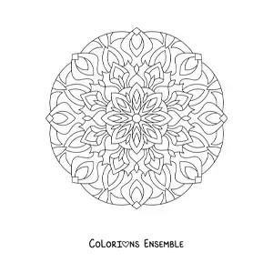 Coloriage d'un mandala pour les personnes âgées
