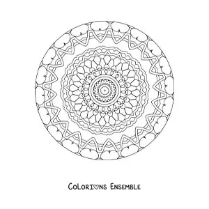 Coloriage d'un mandala pour les personnes âgées
