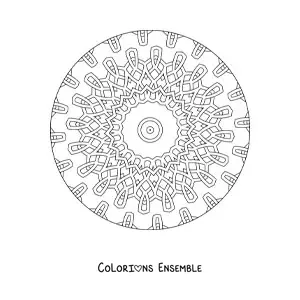Coloriage d'un mandala pour les personnes âgées