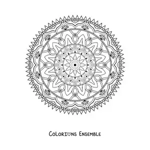 Coloriage d'un mandala pour les personnes âgées