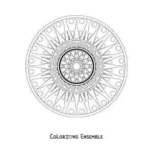 Coloriage d'un mandala pour adultes
