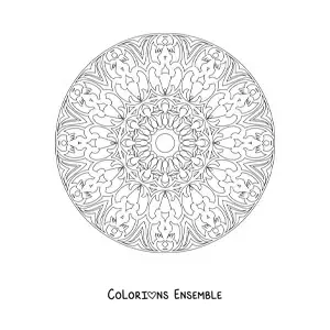 Coloriage d'un mandala pour adultes