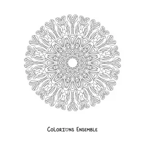 Coloriage d'un mandala pour adultes