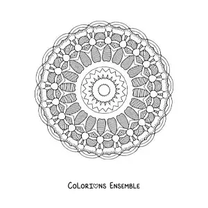 Coloriage d'un mandala pour adultes