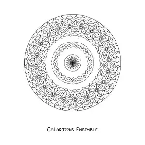Coloriage d'un mandala pour adultes