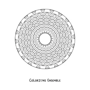 Coloriage d'un mandala relaxant pour adultes
