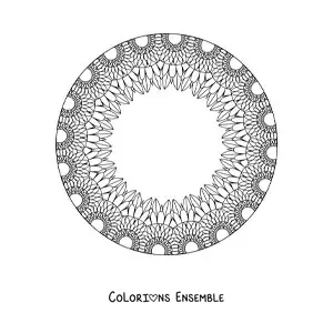 Coloriage d'un mandala relaxant pour adultes