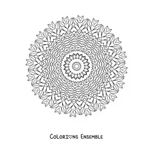Coloriage d'un mandala relaxant pour adultes