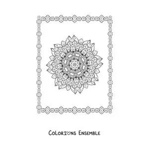 Coloriage d'un mandala relaxant pour adultes