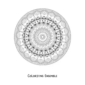 Coloriage d'un mandala relaxant pour adultes
