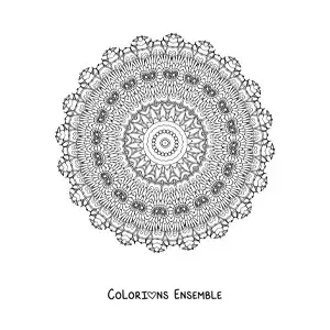 Coloriage d'un mandala difficile pour adultes