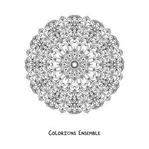Coloriage d'un mandala difficile pour adultes