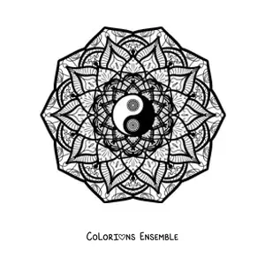 Coloriage d'un mandala du yin yang